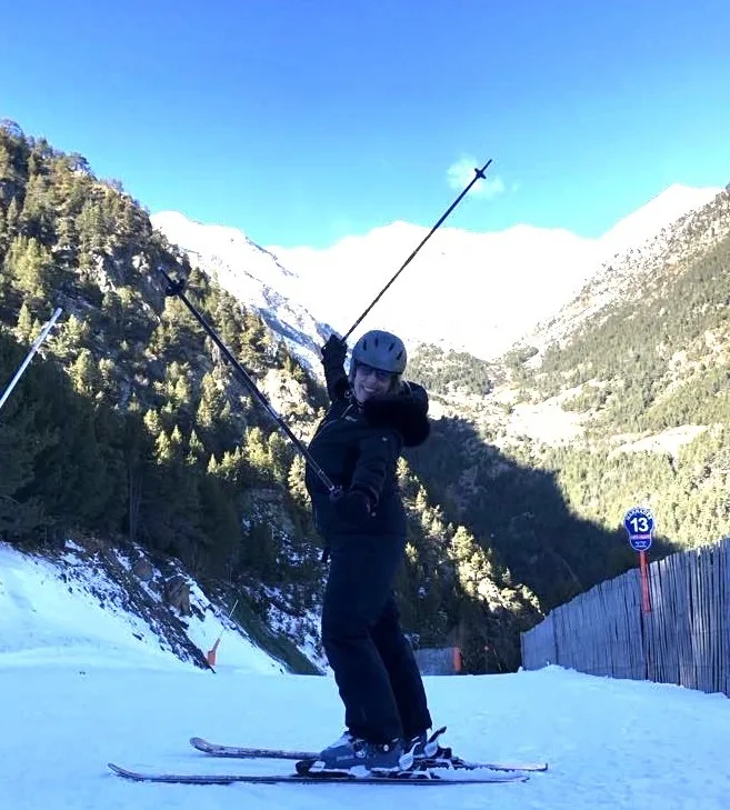 Woman skiing