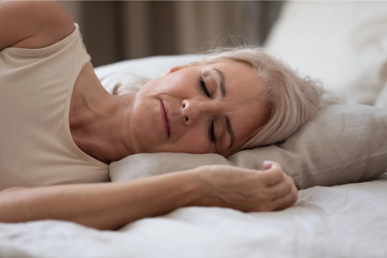 Woman peacefully asleep